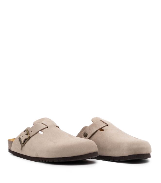 Scholl Scholl heren slippers rubberzolen beige Dark Beige Scholl Heren Muilen in Beige online kopen.