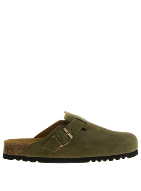 Scholl Heren muilen groen suede