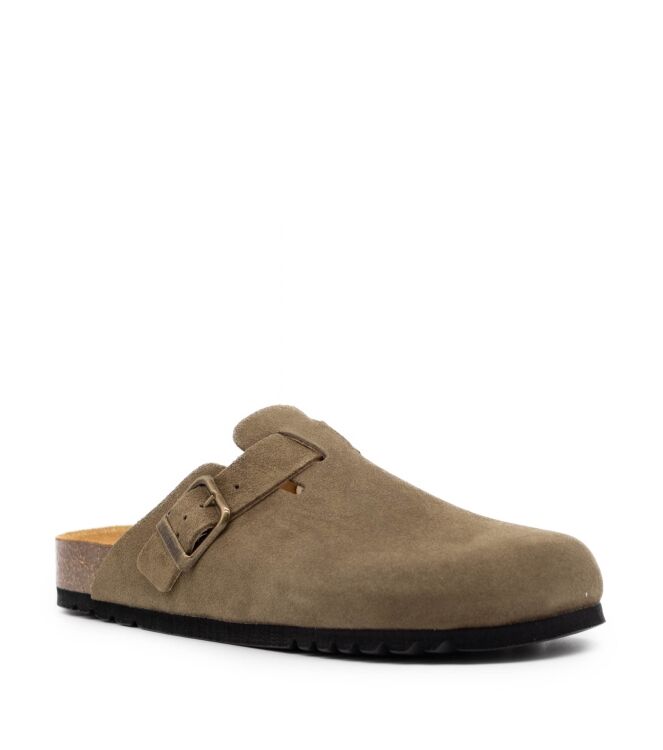 Scholl Scholl heren slippers rubberzolen groen Kaki Scholl Heren Muilen in Khaki Groen online kopen.