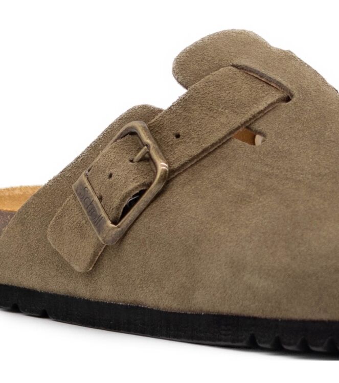 Scholl Scholl heren slippers rubberzolen groen Kaki Scholl Heren Muilen in Khaki Groen online kopen.