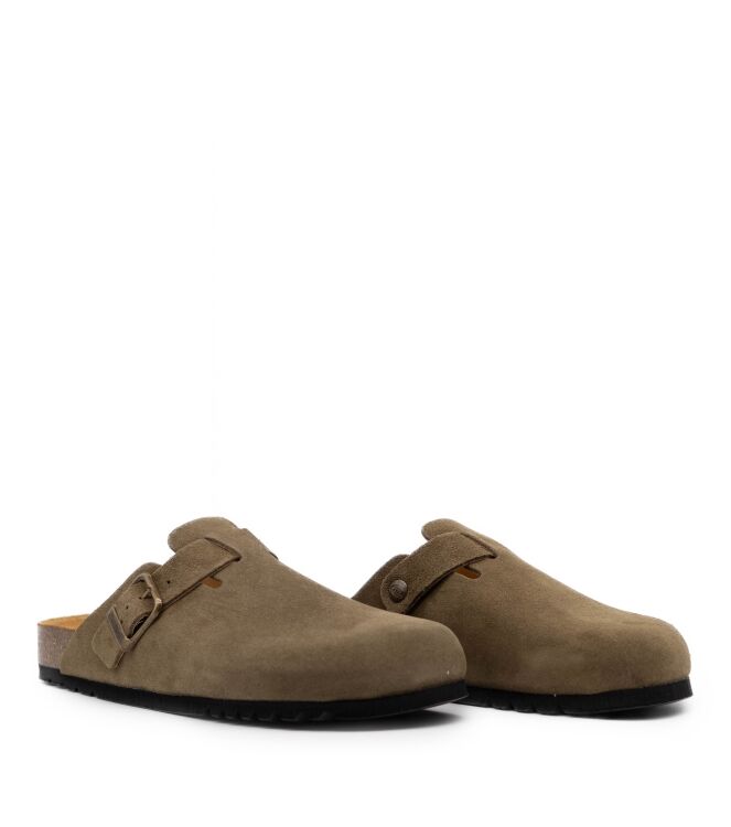 Scholl Scholl heren slippers rubberzolen groen Kaki Scholl Heren Muilen in Khaki Groen online kopen.