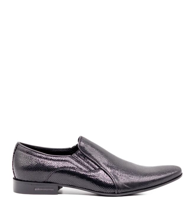 Conhpol Conhpol heren loafers rubberzool zwart Black Conhpol Heren Instappers in Zwart online kopen