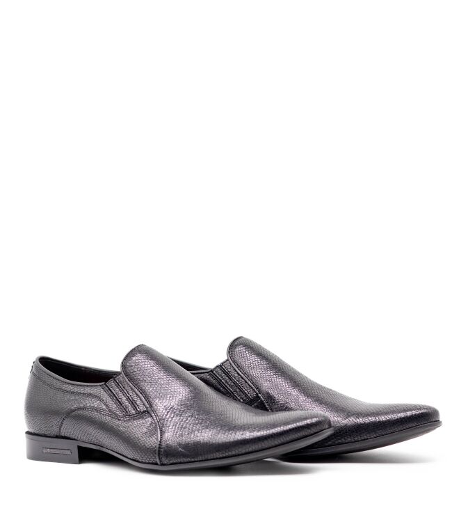 Conhpol Conhpol heren loafers rubberzool zwart Black Conhpol Heren Instappers in Zwart online kopen