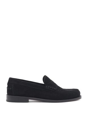 Greve heren loafers zwart suede