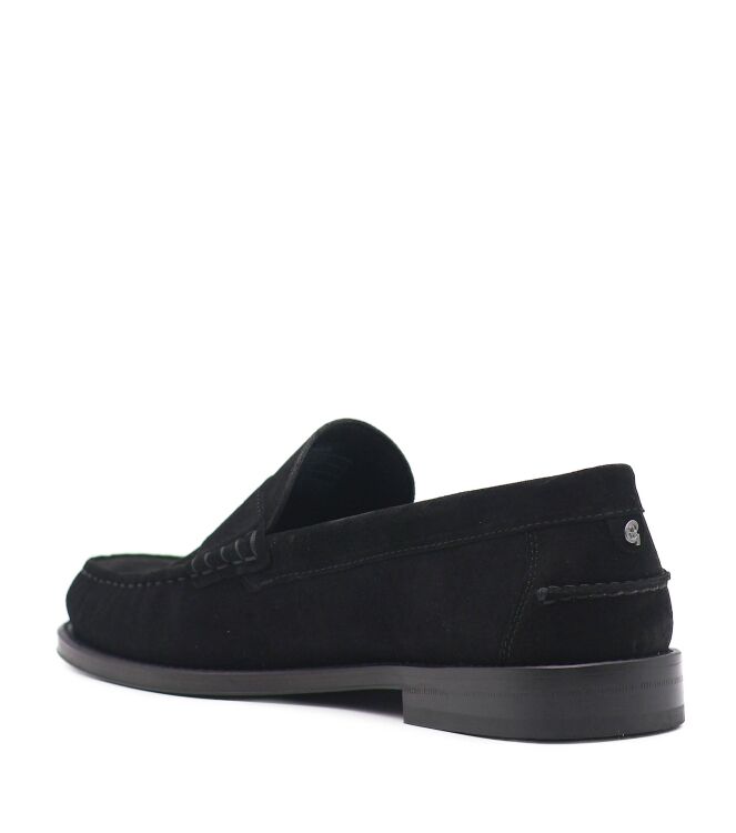Greve Greve heren loafers zwart suede Nero Suede Greve Heren Instappers in Zwart online kopen