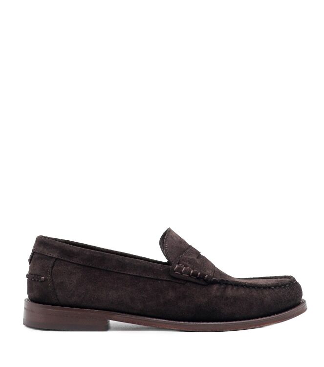 Greve Greve heren loafers donker bruin suede Africa Suede Greve Heren Instappers in Bruin online kopen