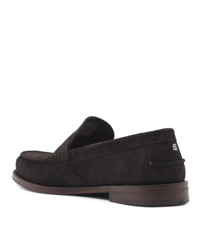 Greve Greve heren loafers donker bruin suede Africa Suede Greve Heren Instappers in Bruin online kopen
