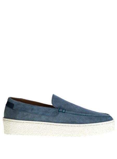 Posa Heren instappers blauw suede