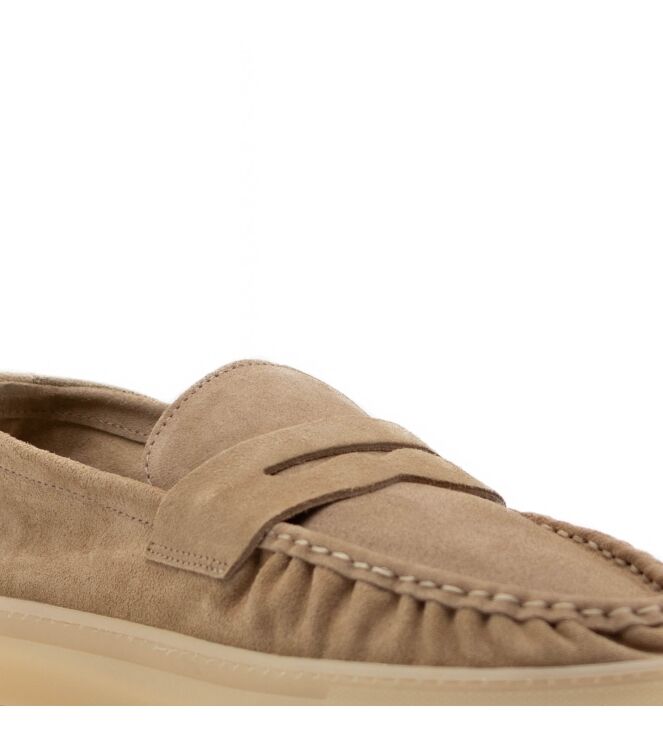 Copenhagen Studios  Heren Instapper Rubberzolen Beig 