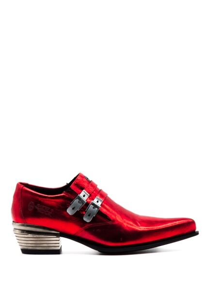 New rock Heren gespschoenen rood