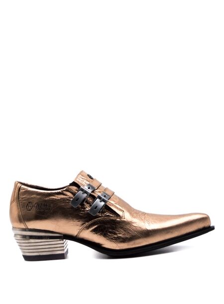 New rock New Rock Loafers Brown Bronze for Men 