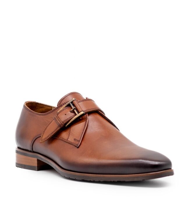 Melik Heren Gesp Schoenen in Cognac Bruin online kopen 