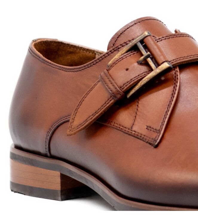 Melik Heren Gesp Schoenen in Cognac Bruin online kopen 