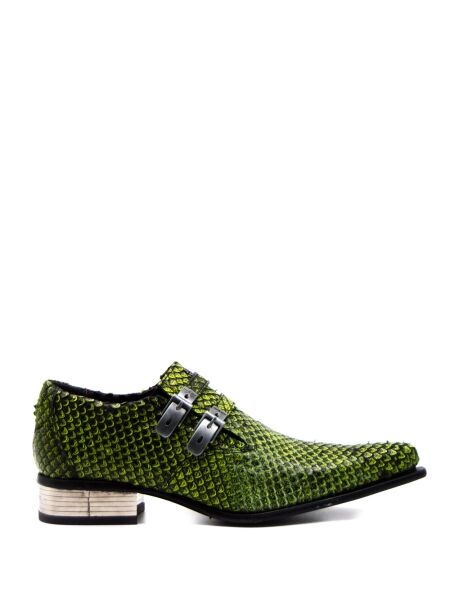 New rock Heren gespschoenen groen zwart