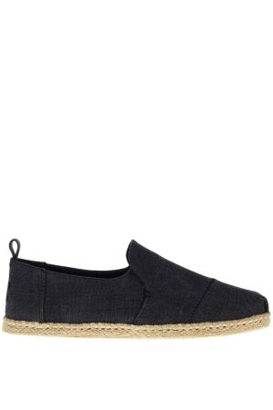 Toms heren slip-ons zwart linnen