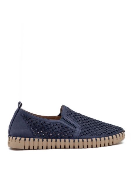 Ilse jacobsen Heren slip-ons blauw grijs