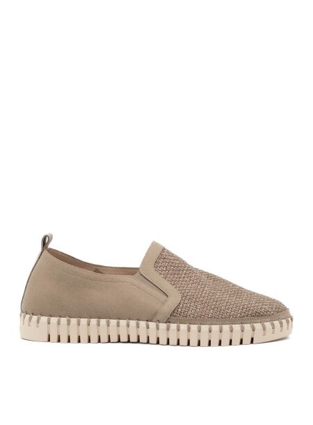 Ilse jacobsen Heren slip-ons rubberzool beige