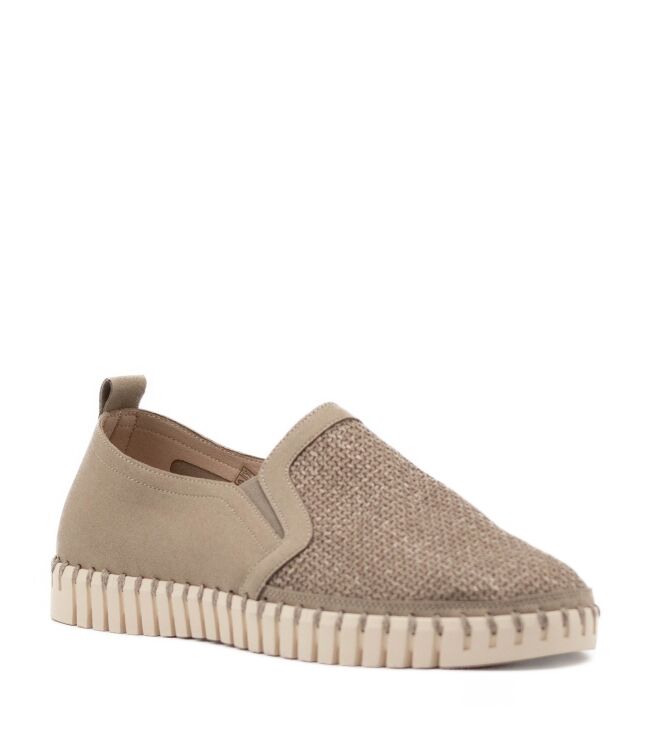 Ilse Jacobsen Ilse Jacobsen heren slip-ons rubberzool beige Coriander Pearled Ivory Ilse Jacobsen Heren Instapper in Taupe online kopen
