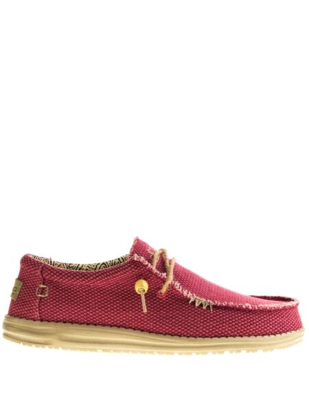 Hey dude Heren veterschoenen rood