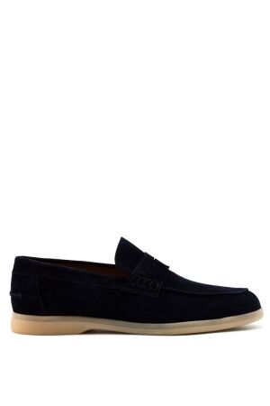 Rossano Bisconti heren mocassins blauw suede