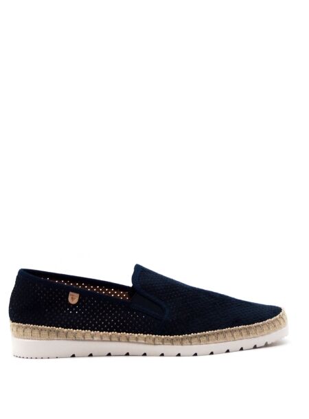 Verbenas Heren mocassins blauw suede