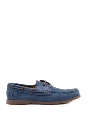 Belang heren mocassins blauw suede