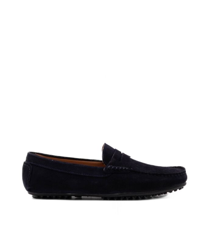 Belang Heren mocassins schoenen in Donker Blauw online kopen