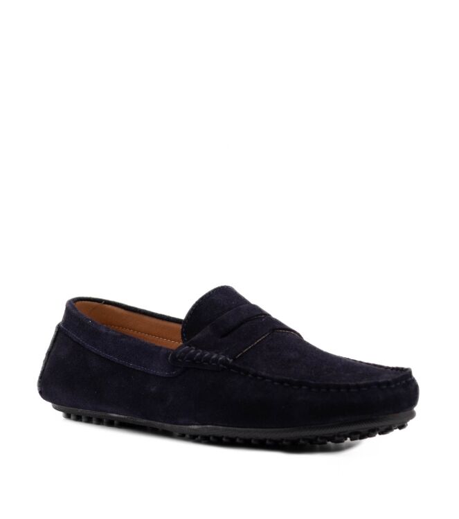 Belang Heren mocassins schoenen in Donker Blauw online kopen