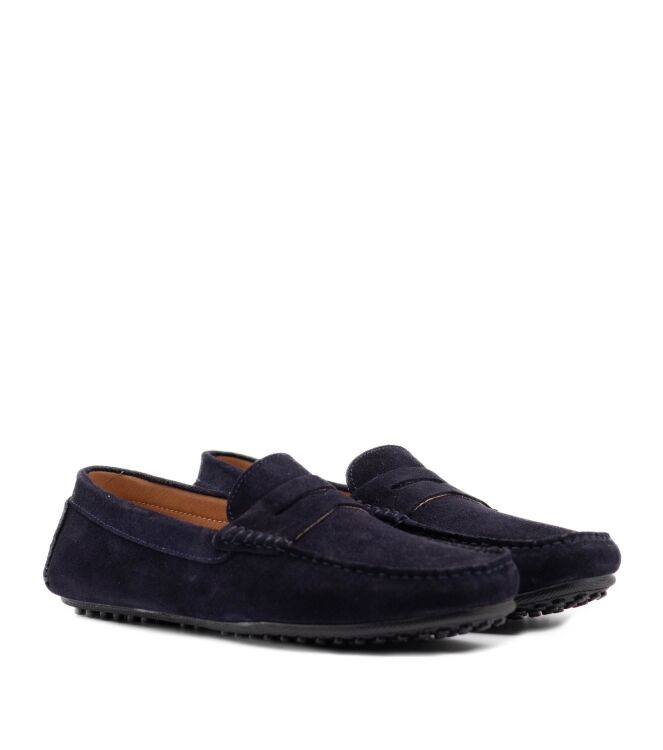 Belang Heren mocassins schoenen in Donker Blauw online kopen