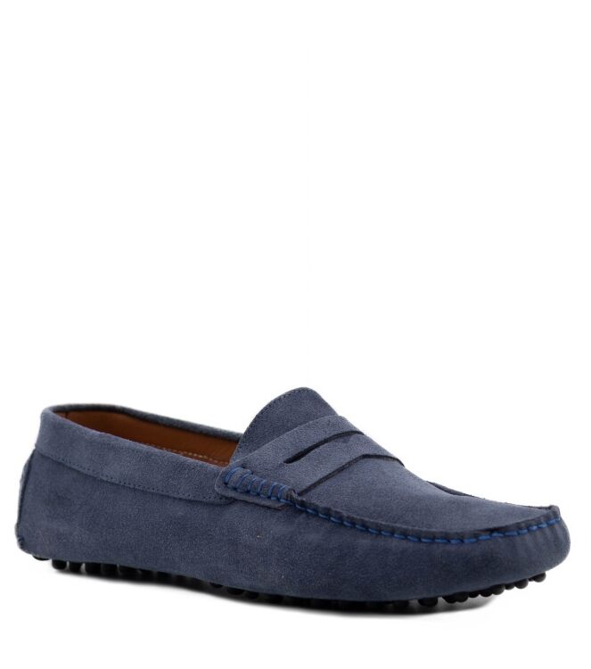 Belang Heren mocassins schoenen in Blauw online kopen