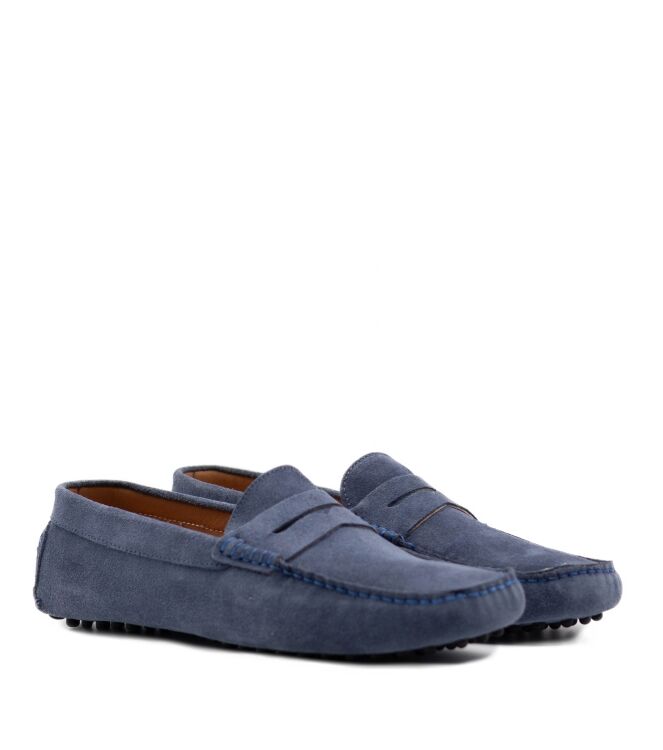 Belang Heren mocassins schoenen in Blauw online kopen