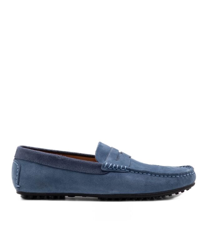 Belang Heren mocassins schoenen in Blauw online kopen