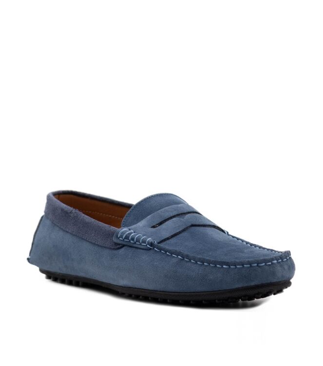 Belang Heren mocassins schoenen in Blauw online kopen