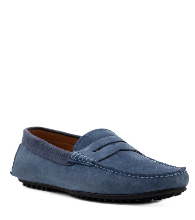 Belang Heren mocassins schoenen in Blauw online kopen