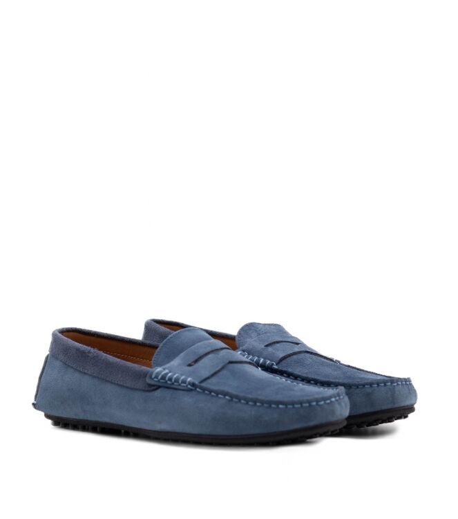 Belang Heren mocassins schoenen in Blauw online kopen