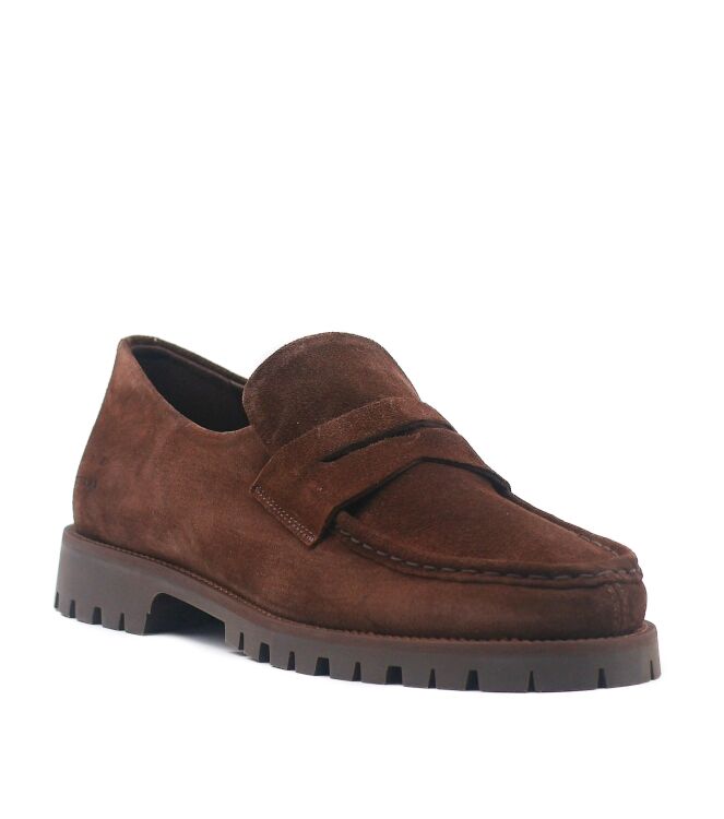 Copenhagen Studios Copenhagen Studios heren mocassins bruin suede Suede Chocolate Copenhagen Studios Heren Mocassins Bruin Suede