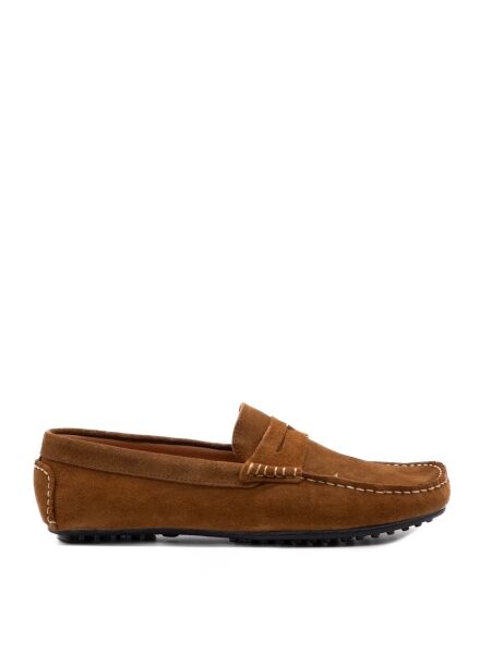 Belang Heren mocassins cognac suede
