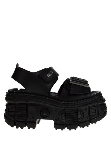 New rock Heren sandalen zwart vegan