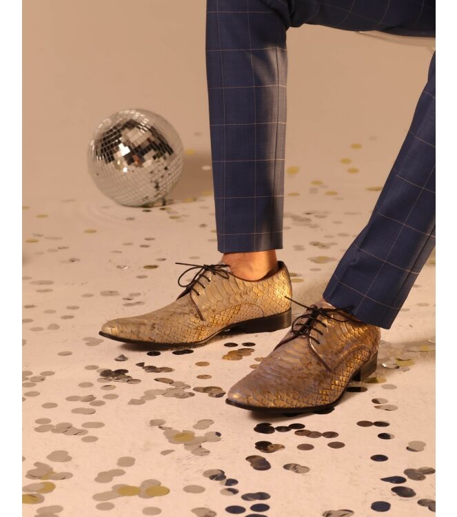 Taft Shoes Taft Shoes heren veterschoenen goud paars Purple 00P09 Taft Shoes Heren Lage Veterschoenen in Goud online kopen