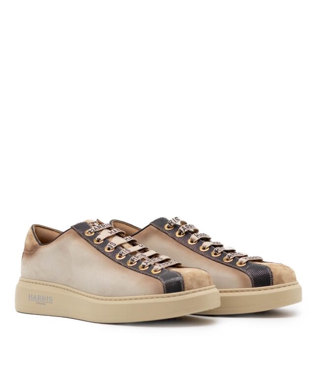 Harris Harris heren veterschoenen beige Softy Ecru/Velours Harris Heren Nette Schoenen in Beige online kopen