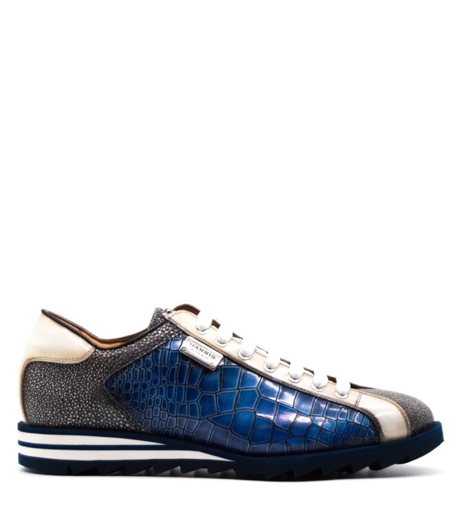 harris Harris Casual Shoe Blue for Men Shade Razza Bianco Azzuro