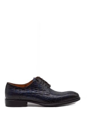 Taft Shoes heren veterschoenen blauw croco