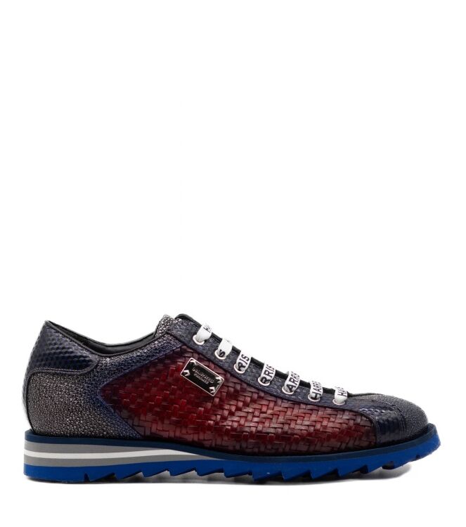 harris harris heren veterschoenen blauw rood Shade Razza Bianco Rosso harris  Heren Veterschoenen Blauw Rood
