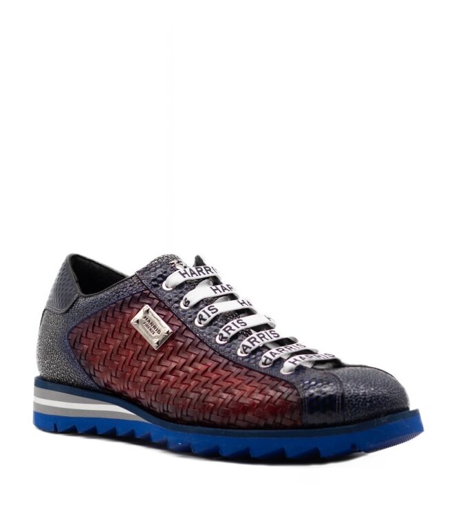harris harris heren veterschoenen blauw rood Shade Razza Bianco Rosso harris  Heren Veterschoenen Blauw Rood