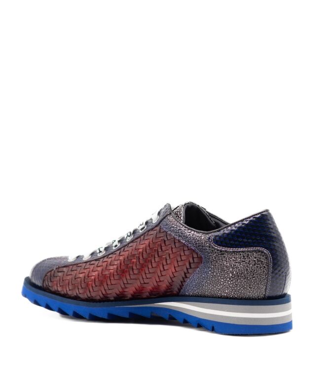 harris harris heren veterschoenen blauw rood Shade Razza Bianco Rosso harris  Heren Veterschoenen Blauw Rood