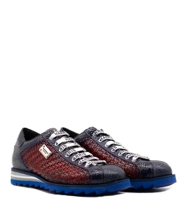 harris harris heren veterschoenen blauw rood Shade Razza Bianco Rosso harris  Heren Veterschoenen Blauw Rood