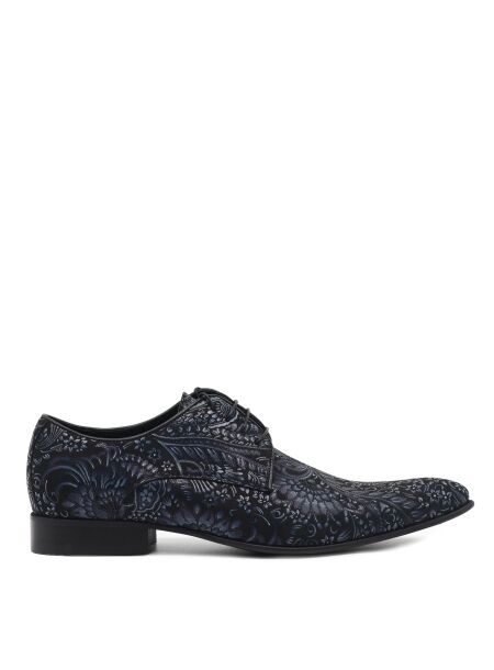 Conhpol Heren veterschoenen blauw combi