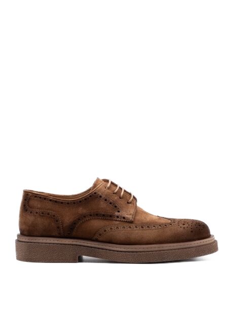 Melik Heren veterschoenen bruin suede