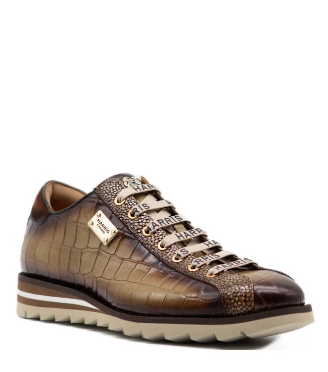 Harris Harris heren veterschoenen bruin Cocco26 Ivory Sfum Wood Harris Heren Nette Schoenen in Bruin Combi online kopen
