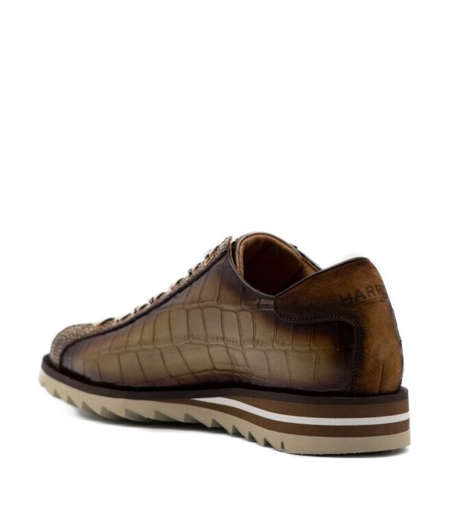 Harris Harris heren veterschoenen bruin Cocco26 Ivory Sfum Wood Harris Heren Nette Schoenen in Bruin Combi online kopen